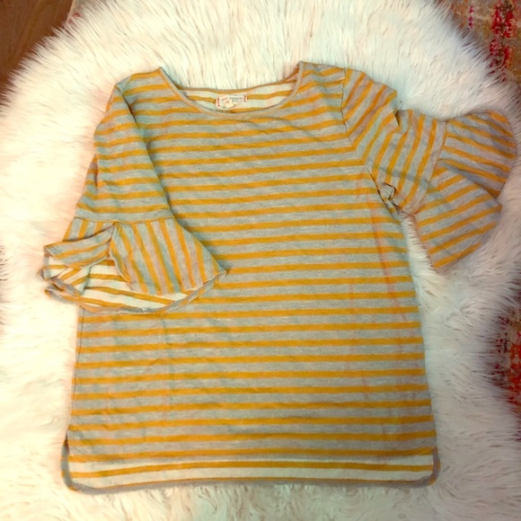 Max Studio Tops - Max Studio Weekend Striped Ruffle Sleeve Top